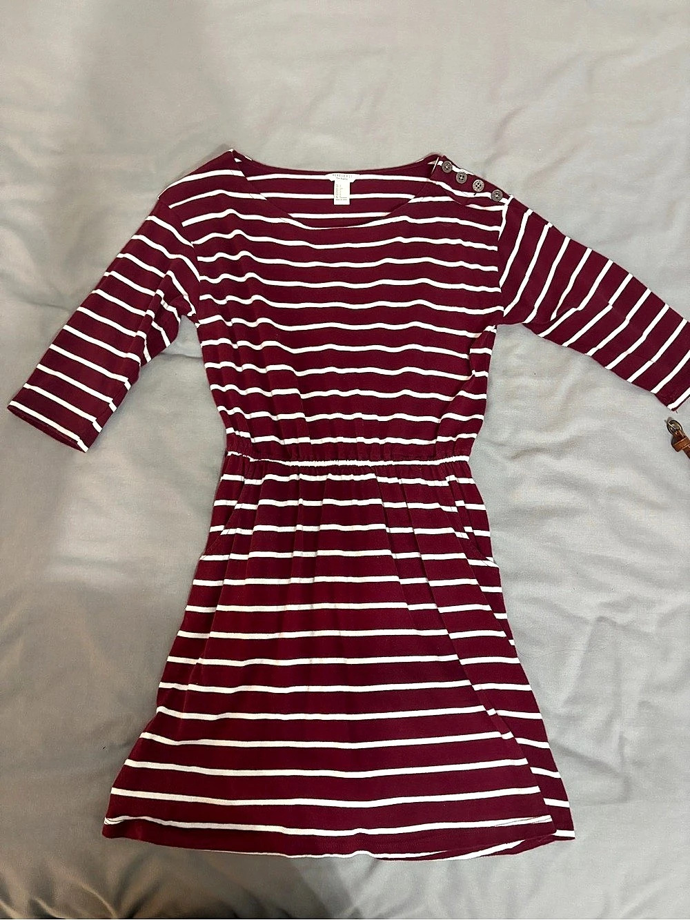 Forever 21 Striped Mini Dress in Red & White Size Small Like New